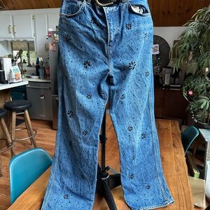 Reformation Beaded Jeans, size 30